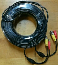 BNC DC CCTV Security Video Camera DVR Data Power Extension Cable 40M 130 feet