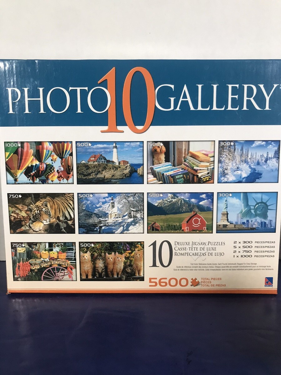 Sure-Lox Photo Gallery Box Set Of 10 Deluxe Jigsaw Puzzles 5600
