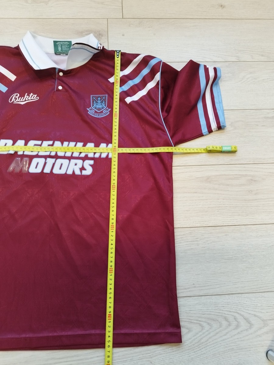 Sz XL adult West Ham United football jersey Bukta retro replicas