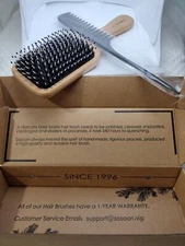 Boar Bristle/ Paddle Brush/ with Tail Comb/SOSOON/ HB001