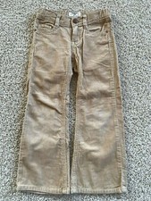 OshKosh Girls Tan Beige Corduroy Pants Adjustable Waist Size 4 EUC