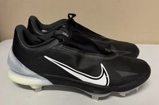 NIKE Force Zoom Trout 8 Pro Low Black Metal  Baseball Cleats Mens Size 11