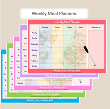 Weekly Meal Planner PIC A4 - Home Family Food Planner Shopping List Reusable
