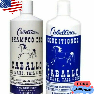 Cabellina Shampoo & Conditioner DEL CABALLO HORSE For Mane Tail & Body 32oz Each