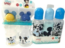 Disney Baby Mickey Mouse 9oz Bottles  Straw Sipper Cups Set - BPA-Free Plastic