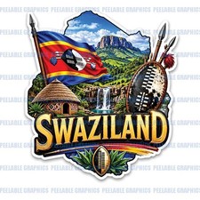 Swaziland Vinyl Decal Sticker Travel Country Souvenir Flag B