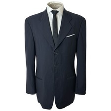 Vintage Giorgio Armani Blazer Jacket 39R Men?s Navy Wool 3 Button Italian Suit