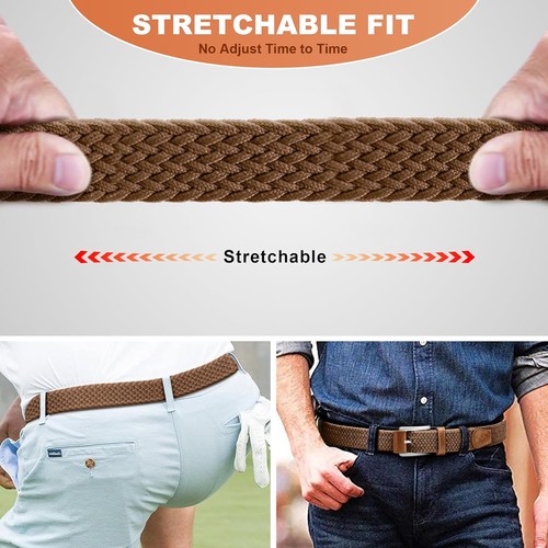 Herren Stretch Flechtgürtel Elastisch Gewebt Golf Gürtel 1 3/8" Golfbekleidung Geschenk - Bild 5 von 5