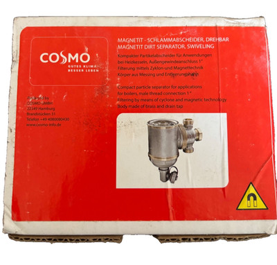 COSMO Magnetit-Schlammabscheider 1'' Messing drehbar mit Zykl