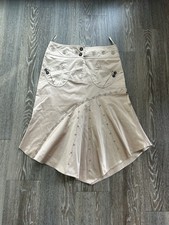 VTG Preis Embroidered Swirl Pocket Ruffle Skirt Sz S Euro Y2K Whimsy Fairy