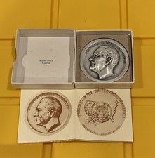 Lyndon B. Johnson Official Inaugural Medal ~ 1965 .999 Silver Medal 64mm ~4.6 Oz