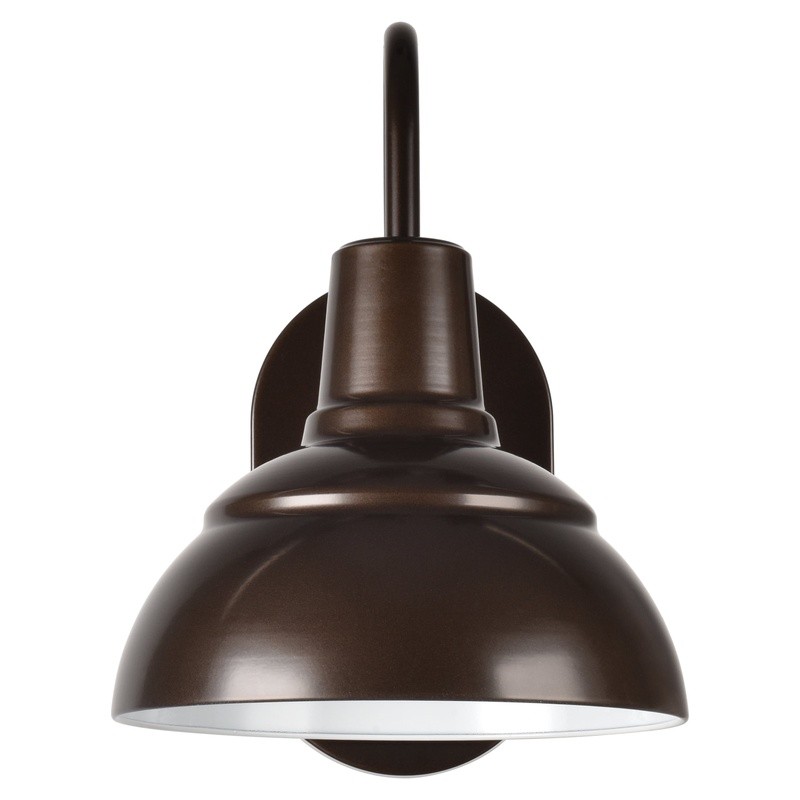 Farmhouse Wall Sconce Light Fixture E26 Metal Bronze Damp Rated Indoor Outdoor