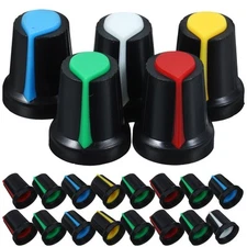 50 Pcs Potentiometer Knob Cap Volume Replacement Bass Caps Knobs Control