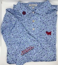Scotty Cameron Peter Millar Summer Comfort XL Junkyard Dog Blue Fishing Polo
