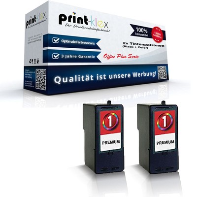 2x Alternative Tintenpatronen für Lexmark 0080D2955 Set XXL - Office Plus Serie