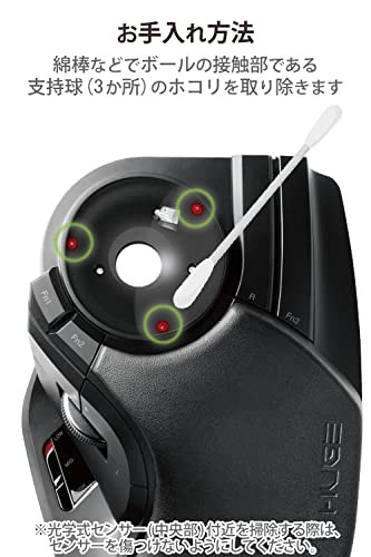 Elecom Mouse Wireless Receiver Included Trackball Large 8 Button Tilt Funct 603 - Picture 5 of 7