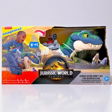 Fisher-Price Imaginext Jurassic World Rebirth T. Rex Ultimate Action Chomp, 18"