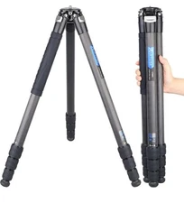 Carbon Fiber Bowl Tripod, AS80C Heavy Duty Camera Tripod Load 44lbs/20kg
