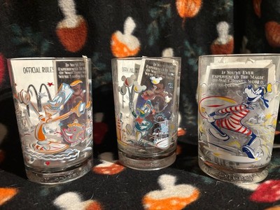 Vintage Walt Disney 25th Anniversary McDonald's Drinking Glasses   Set of 3