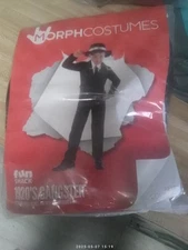 Morphcostumes 1920s Gangster Includes Jacket Bib with Tie Trousers And Hat Sz.Sm