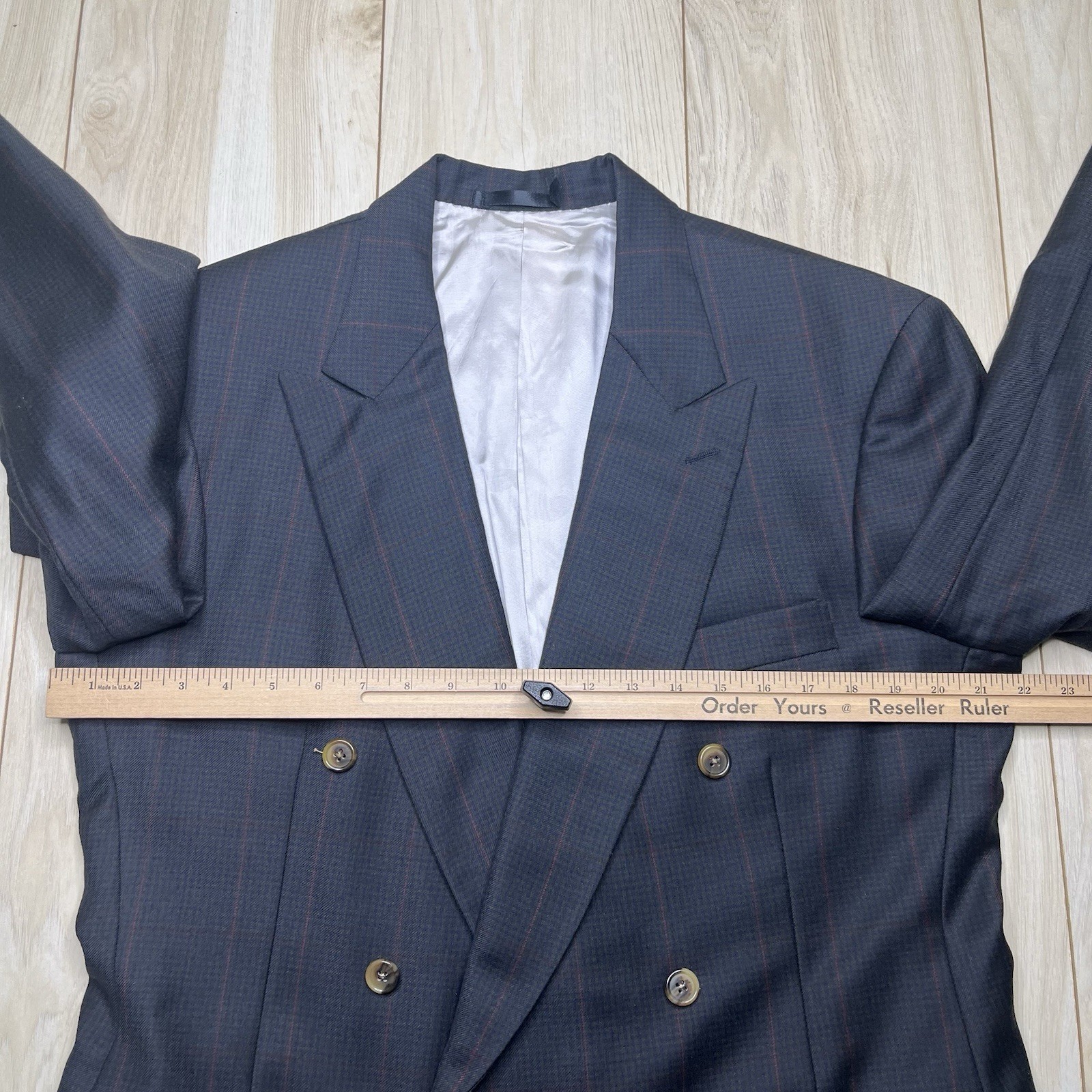 Mr Sid Double Breasted Windowpane Houndstooth Dar… - image 5