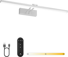 Bath Mirror Wall Light with Remote, 40Cm Wireless Rechargeable 5400Mah Battery