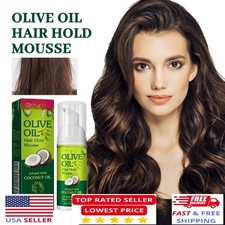 Olive Oil Hair Styling Mousse Long Lasting Styling Reduces Hair Frizz Prevents