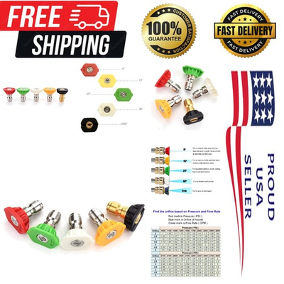 #ad Versatile 5 Pack Pressure Washer Nozzle Tips Perfect for Every Cleaning Task $12.55