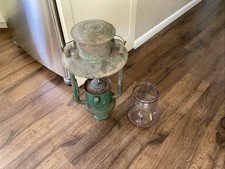 Antique�DIETZ PIONEER No. 3 Street Lamp Tubular OIL METAL LANTERN LIGHT w/ Globe