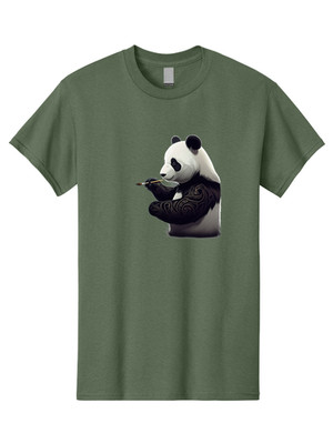 Tattoo-Panda-3 Mens Graphic Tee, 100% Cotton, Casual Summer Wear