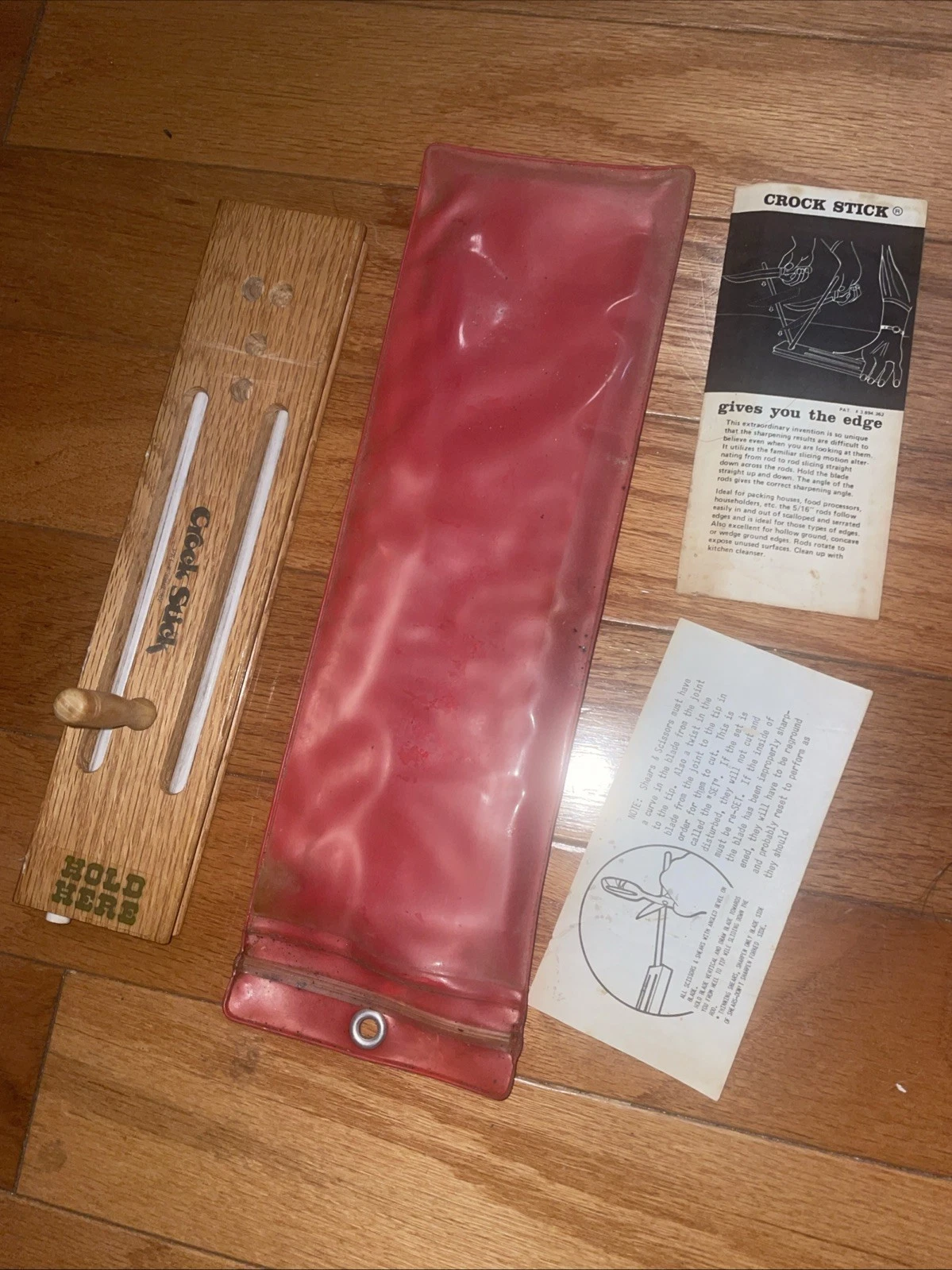 Crock Stick Knife Sharpening Hone Vintage With Original Case Rods & Instructions