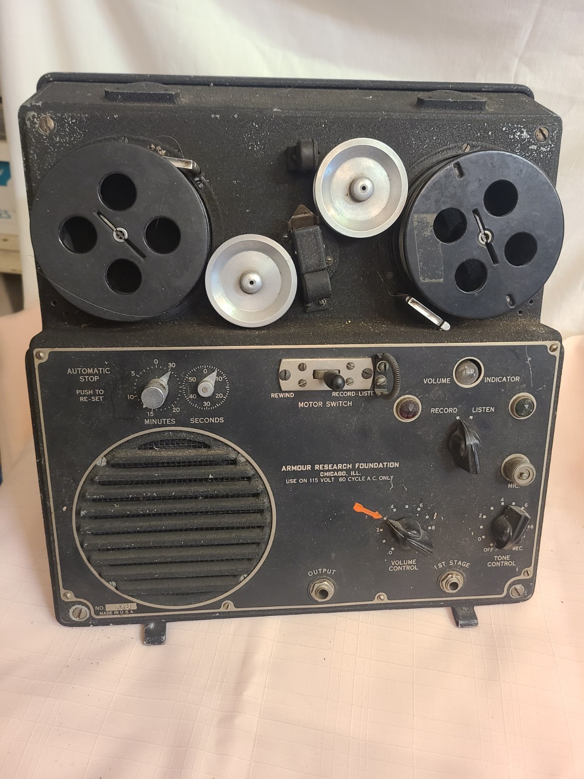 1950s Armour Research Foundation Electronic Memory Wire Recorder Model 50