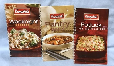 CAMPBELL'S Recipes Set 3 Spiral Paper Back Books: Potluck/Pantry/Weeknight (A1)