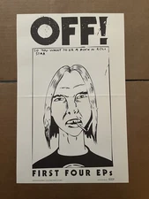 rare OFF First Four EP poster RAYMOND PETTIBON art Vice BLACK FLAG CIRCLE JERKS