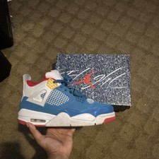 Jordan Air Jordan 4 Retro Blue Low Top Lace U...