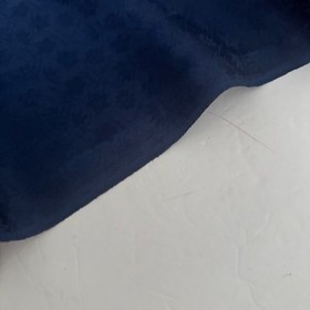 Navy Sway #A 13.5x37 Vintage Japanese Jacquard Kimono Silk Fabric SCH85