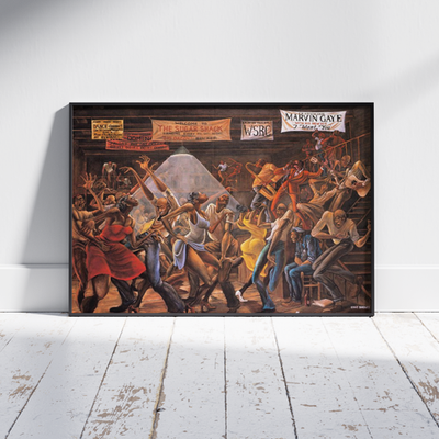 #ad #ad Ernie Barnes The Sugar Shack Poster Wall Art Marvin Gaye I Want You Print Decor $26.49