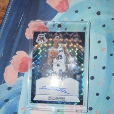 2023-24 Panini Mosaic Scripts Prizm Sidy Cissoko Rookie Autograph Spurs