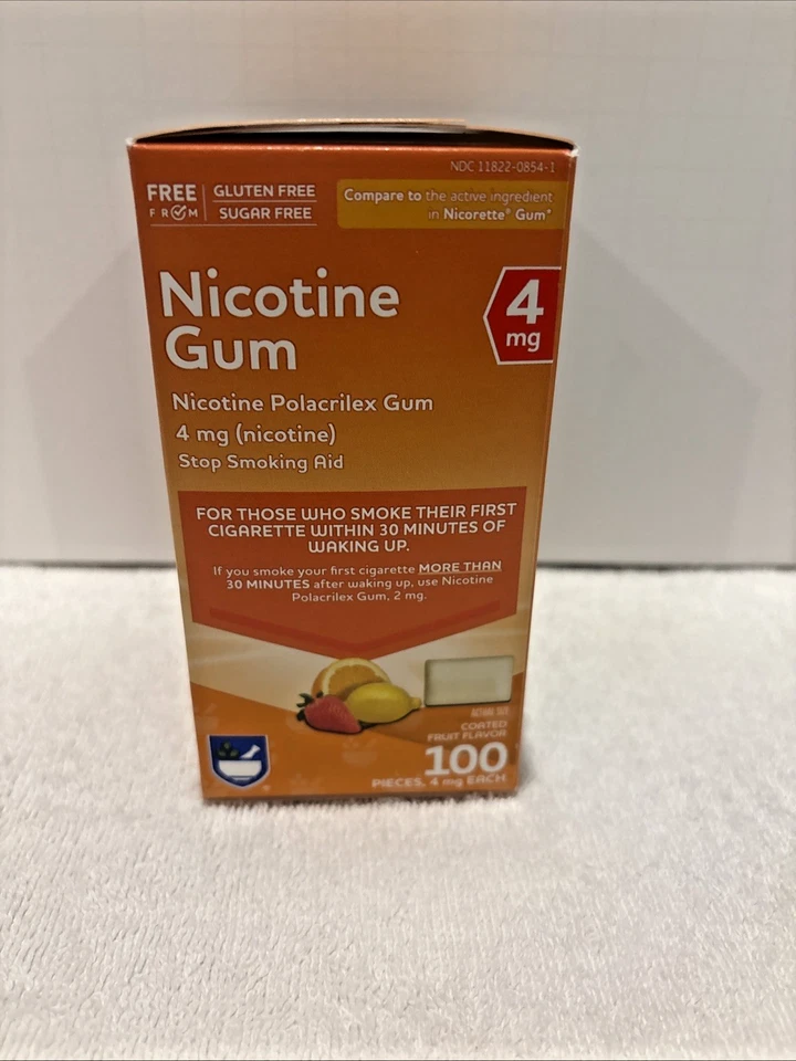 Rite Aid Stop Smoking Aid goma sabor fruta 4 mg 100 quilates caducidad 4/2026 Foto 2 de 4