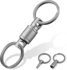 Titanium Quick Release Keychain, Upgraded Detachable Key Ring Holder... 