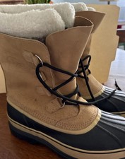 Sorel-Caribou Waterproof Leather Men 12 US Insulated Snow Boots