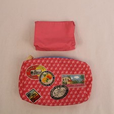 Lot of 2 Estee Lauder Pink Travel Makeup Cosmetic Bags Cases Pre-Owned