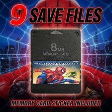 Spider-Man: Friend or Foe PS2 Memory Card Unlocked 100 Completed Saves