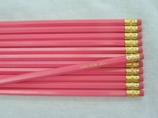 12 Hexagon "Regular Pink" Personalized Pencils