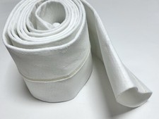 White industrial dust collection filter bags 4.5  - 5" X 10  