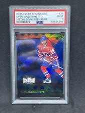 2014/15  Fleer  Showcase  Metal Universe BLUE PMG Andrighetto 013/100 #36 PSA 9
