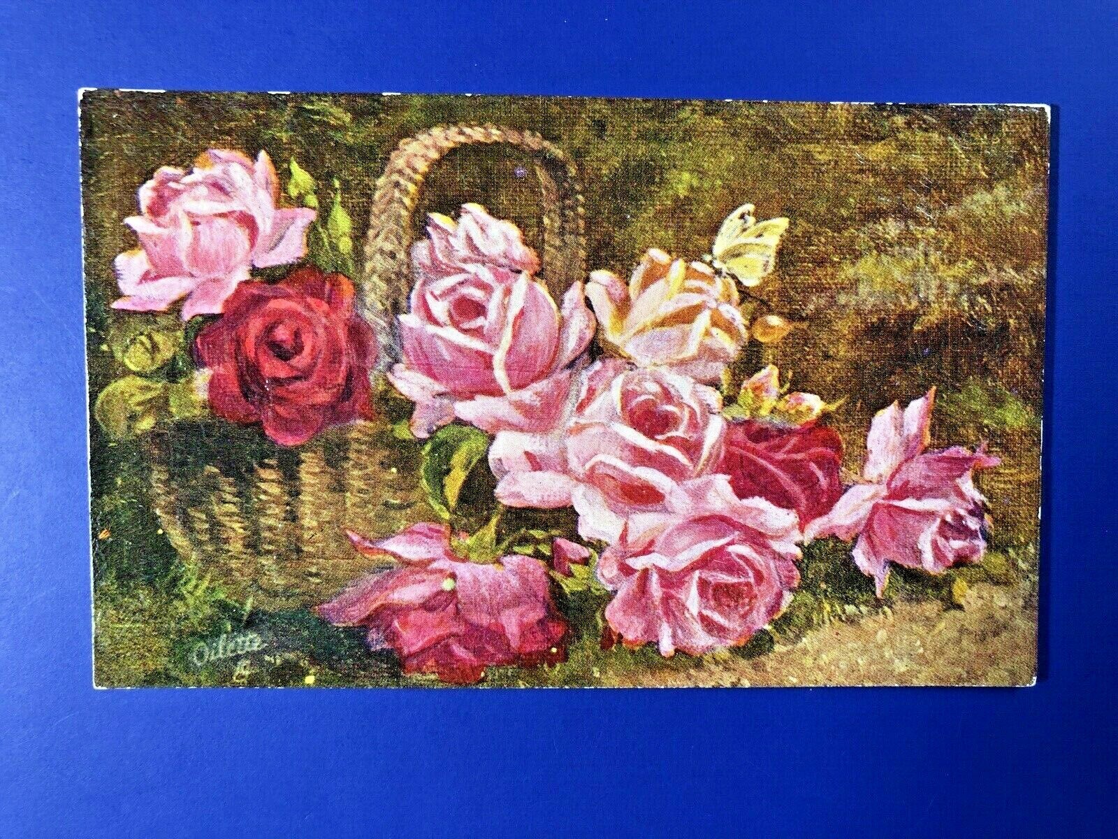 4 Flower Greetings Postcards. TUCK 3280 & 3427. Collector Items