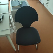 Freischwinger Bürostuhl Blau Stoff