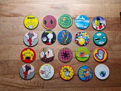 20 Chupa Chups Caps + Slammer - 90er Vintage Spielzeug POGS Tazos