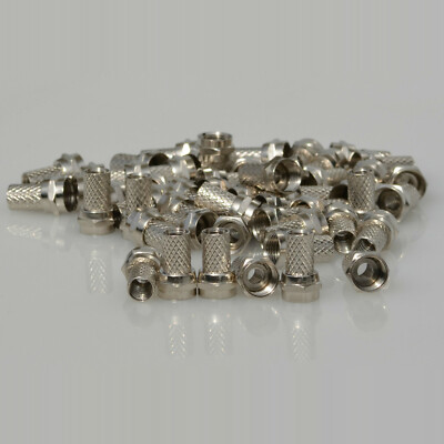 100 X Connettore Singolo Satellite F Per Cavo Coassiale Sky Virgin RG6 - Foto 2